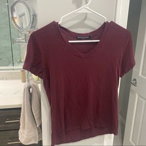 Brandy Melville Burgundy Soft Tshirt Top